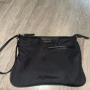 Tutilo New York Black Nylon & Leather Convertible Wristlet Purse